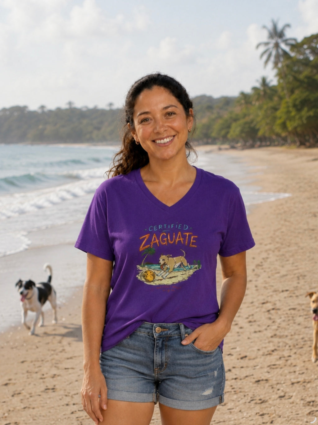 Certified Zaguate, Women’s Semi Fitten Midweight V-Neck Tee