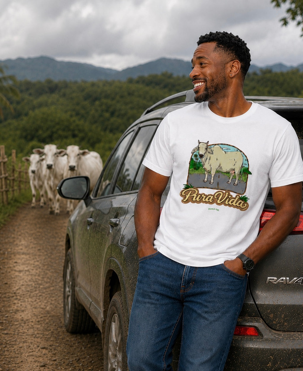 Pura Vida Cow Unisex Tee
