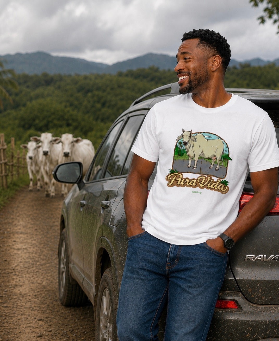 Pura Vida Cow Unisex Tee