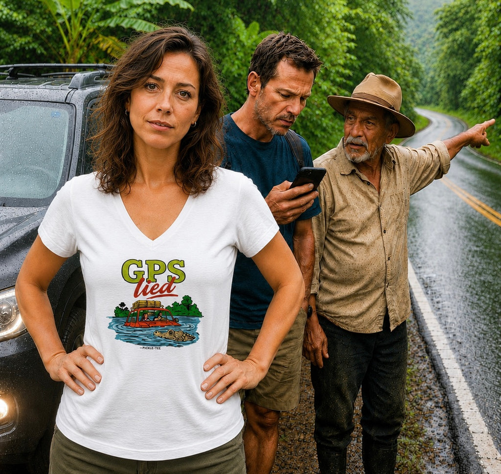 GPS Lied, Women’s Midweight Semi Fitted  V-Neck Tee