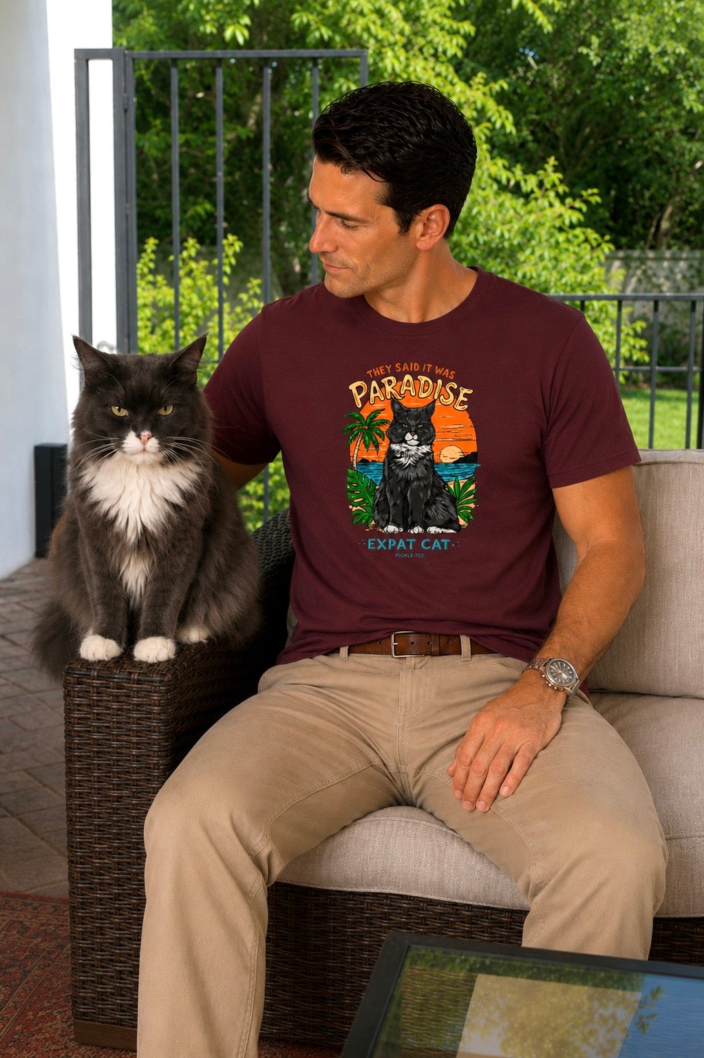 Expat Cat Unisex Crew Neck Tee