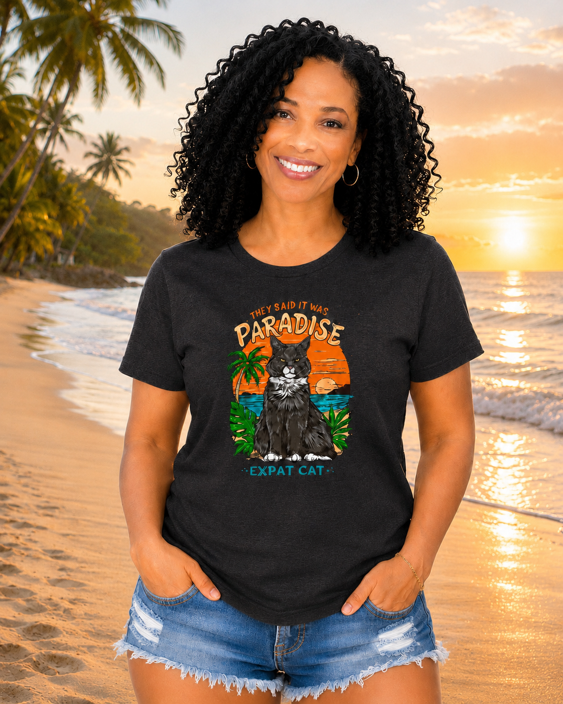 Expat Cat Unisex Crew Neck Tee