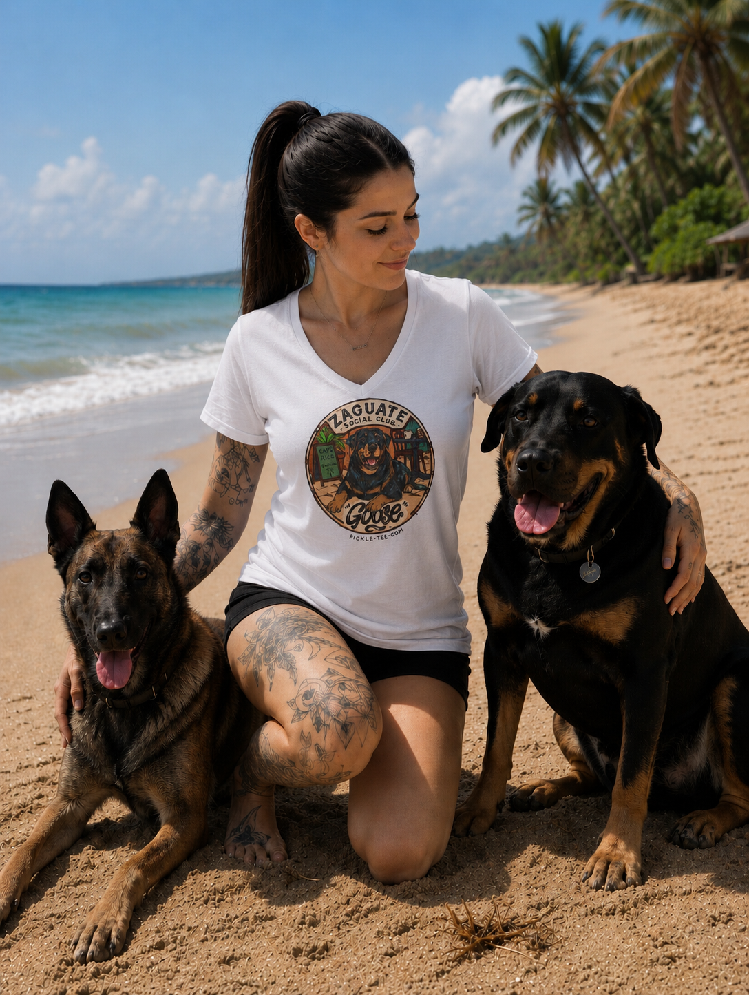 Goose - Zaguate Social Club, Women’s V-Neck Tee