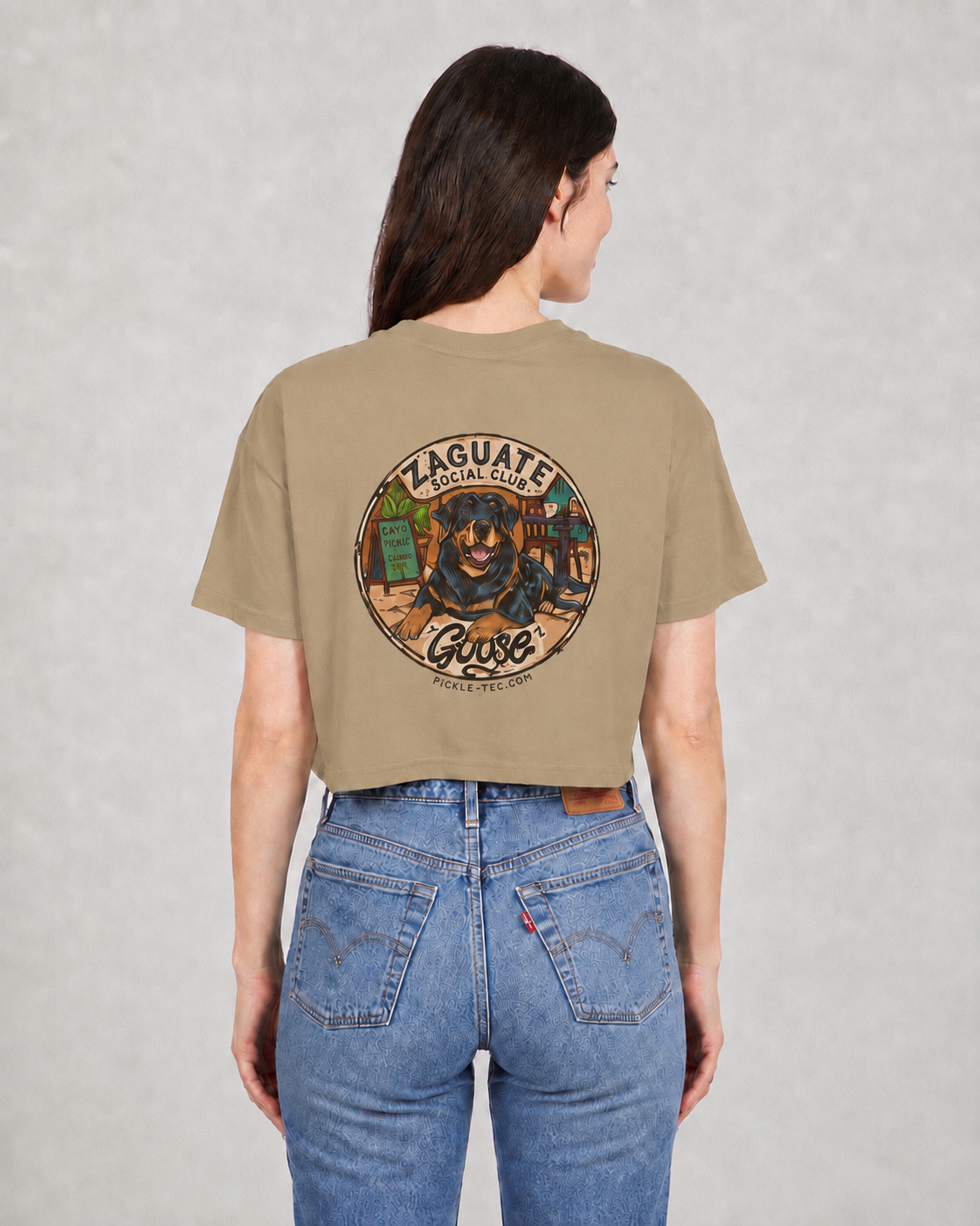 Goose - Zaguate Social Club Front Logo Crop Tee