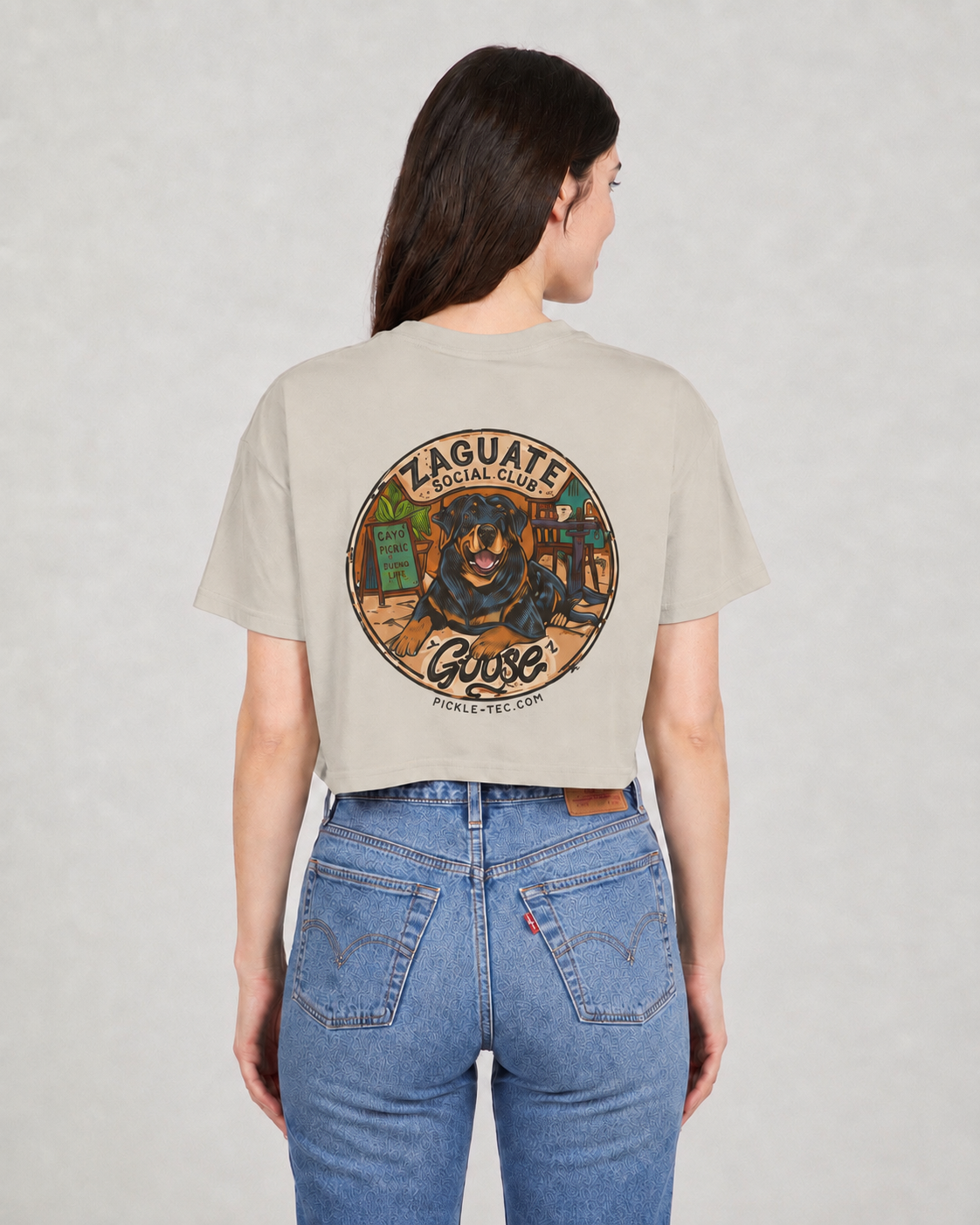 Goose - Zaguate Social Club Front Logo Crop Tee