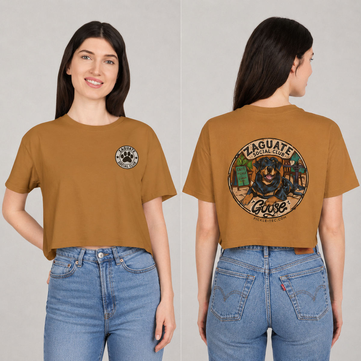 Goose - Zaguate Social Club Front Logo Crop Tee