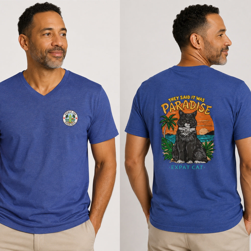 Expat Cat Unisex V-Neck Tee