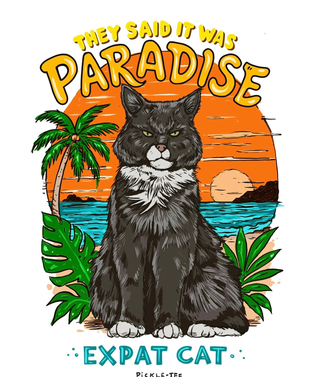 Expat Cat Unisex V-Neck Tee