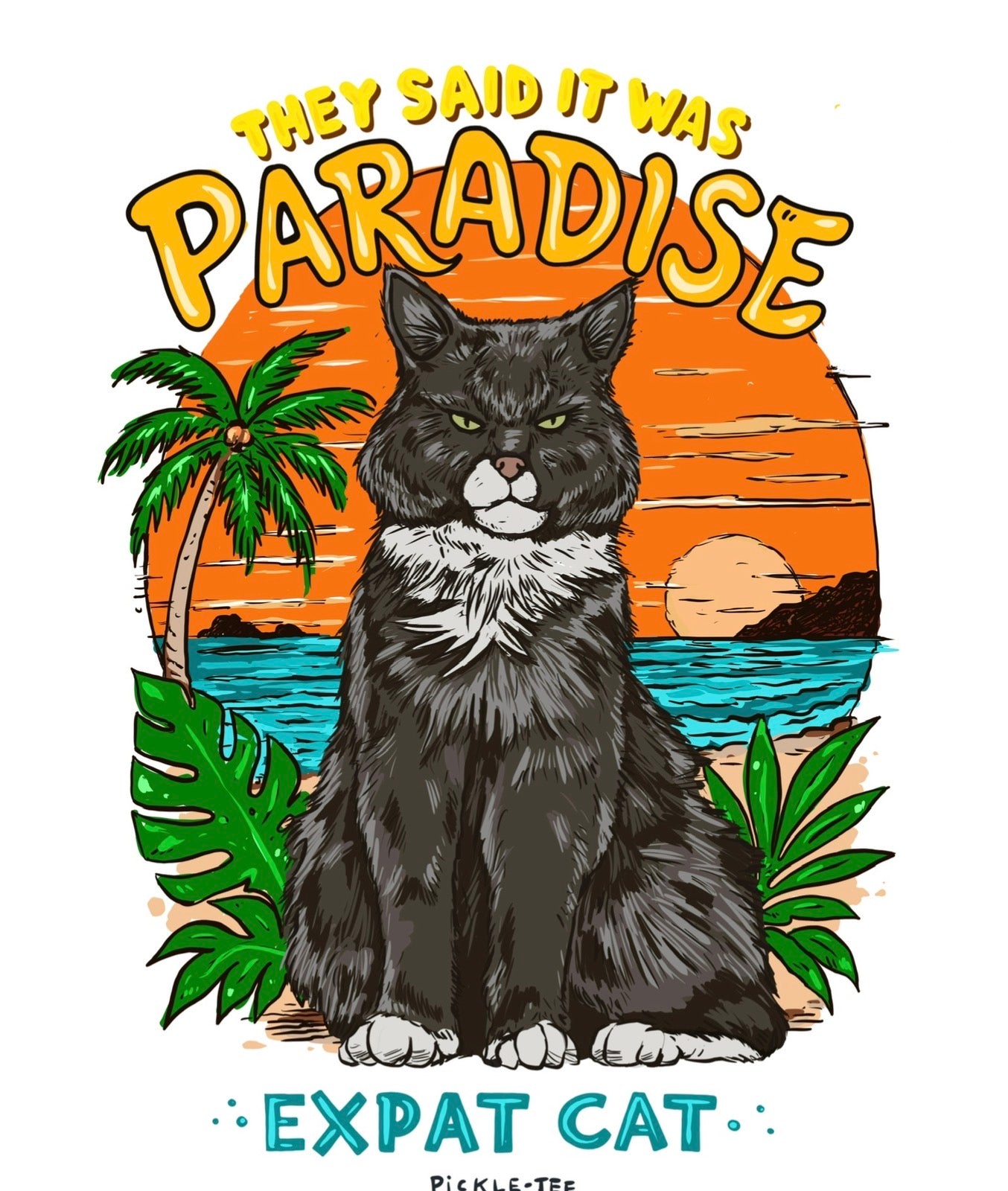Expat Cat Unisex V-Neck Tee
