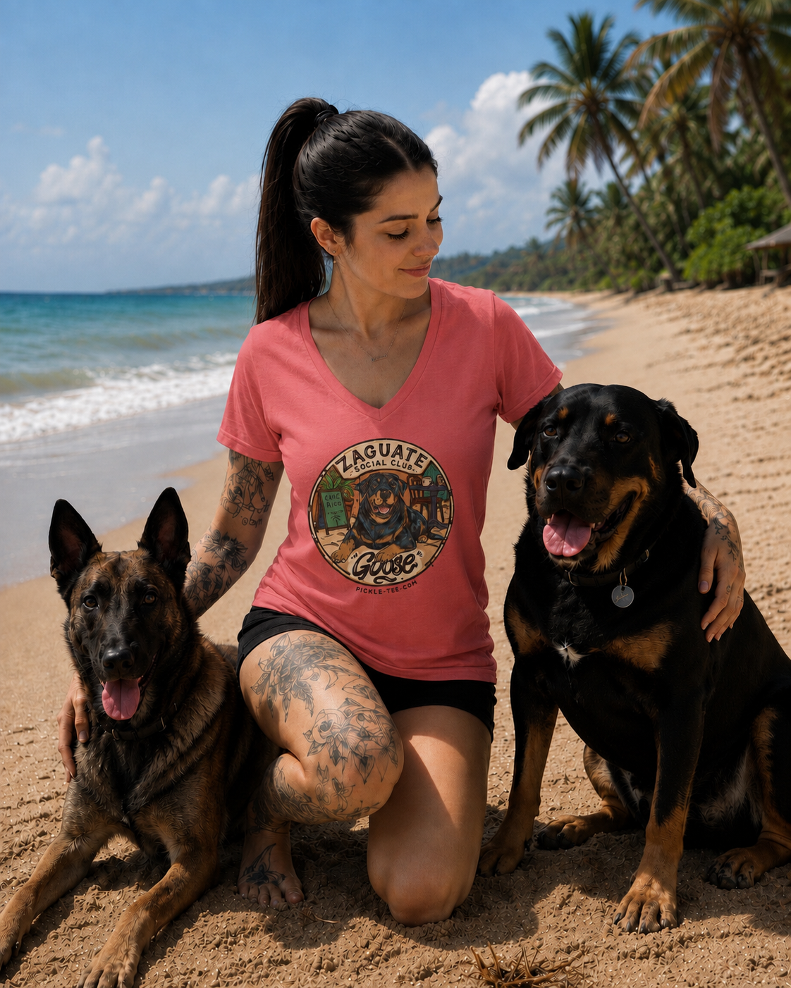 Goose - Zaguate Social Club, Women’s V-Neck Tee