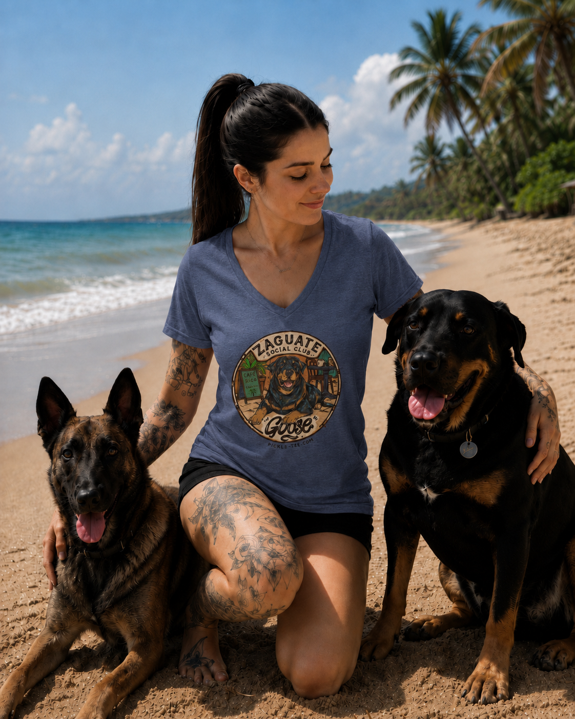 Goose - Zaguate Social Club, Women’s V-Neck Tee