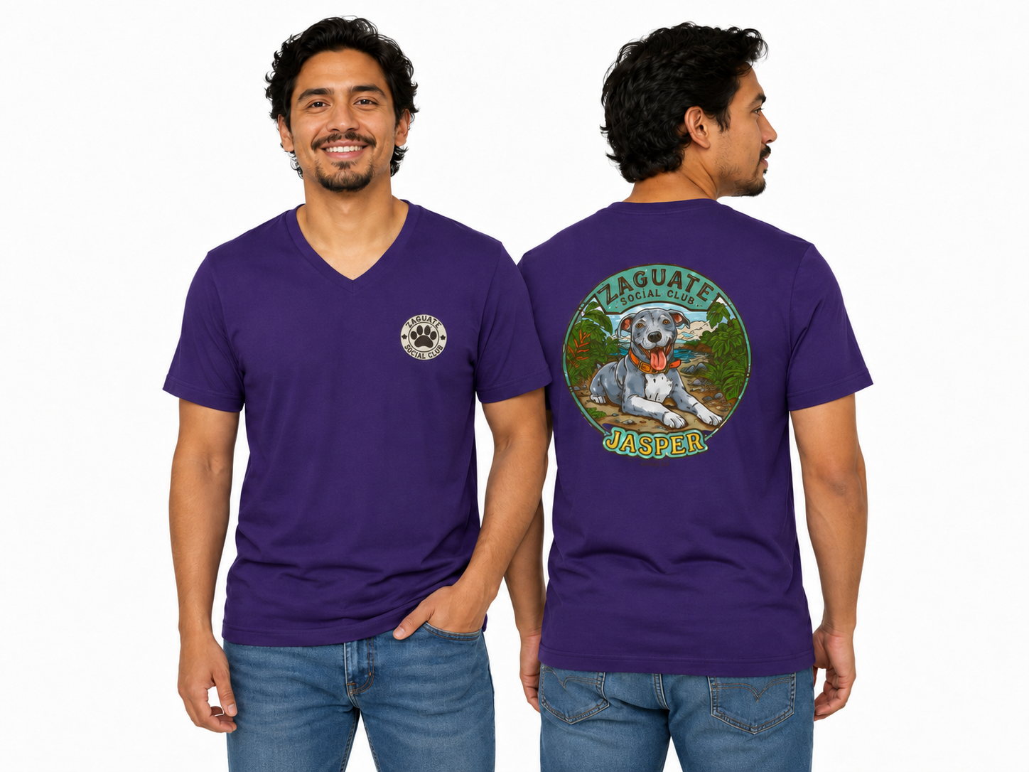 Zaguate Social Club, Jasper Unisex V-Neck Tee