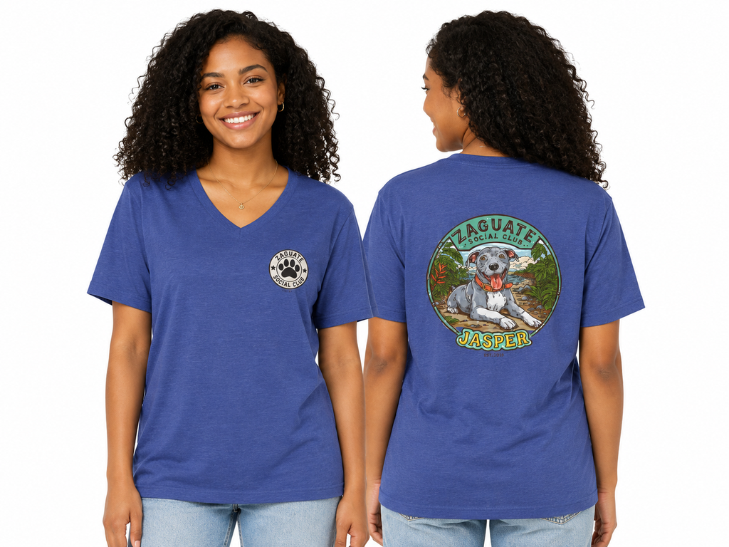 Zaguate Social Club, Jasper Unisex V-Neck Tee