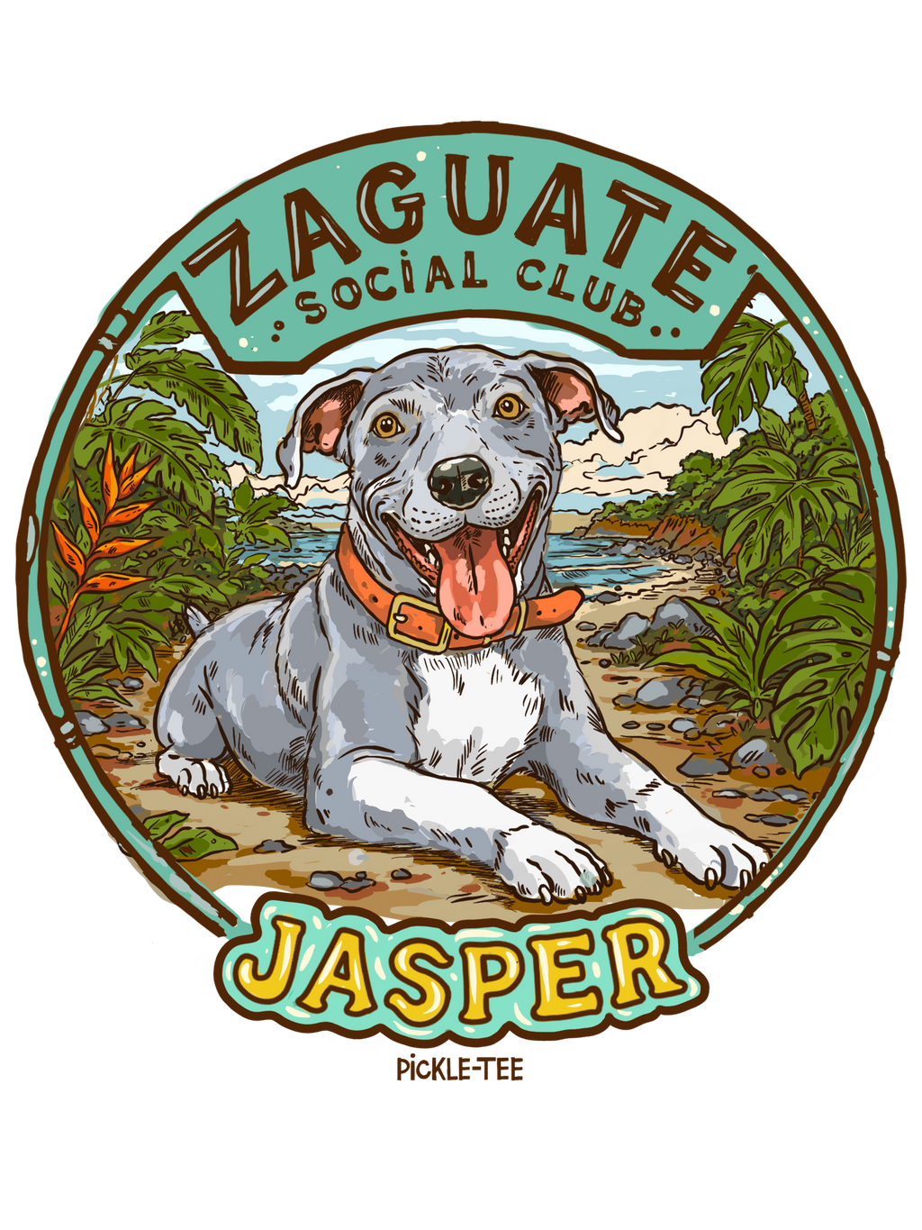Zaguate Social Club, Jasper Unisex V-Neck Tee