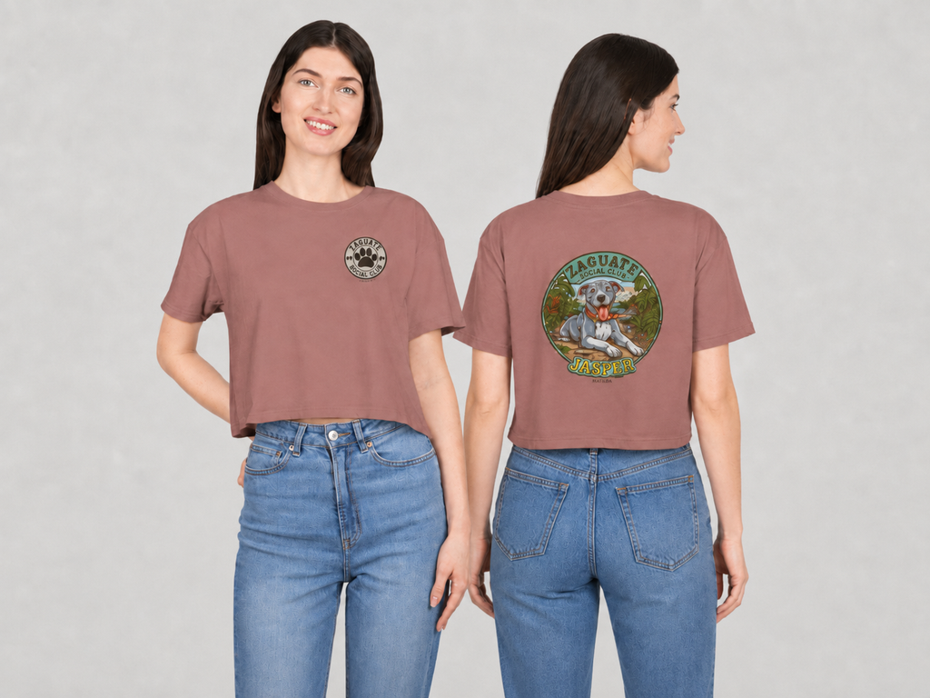 Zaguate Social Club- Jasper, Women's Crop Tee