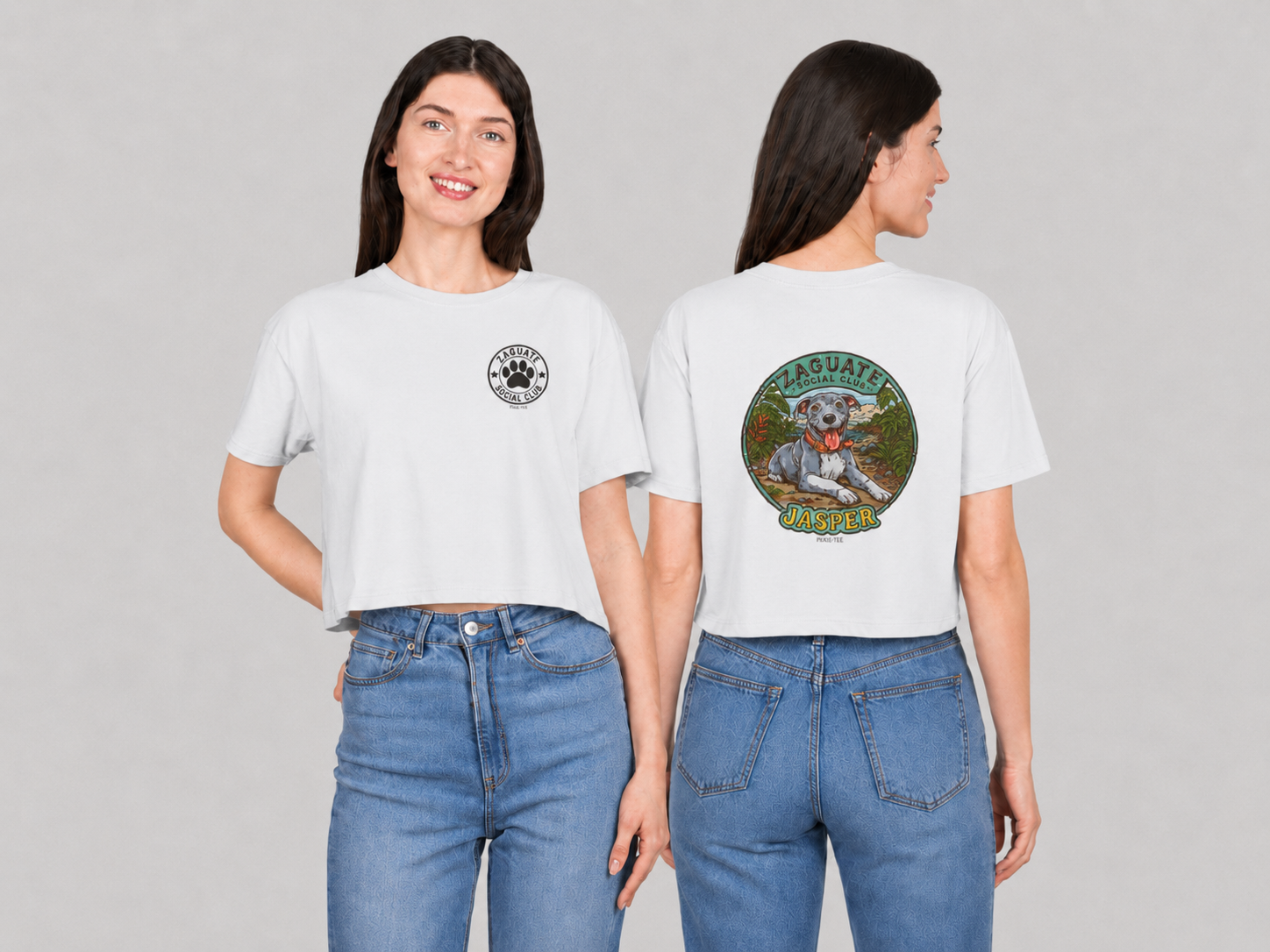 Zaguate Social Club- Jasper, Women's Crop Tee