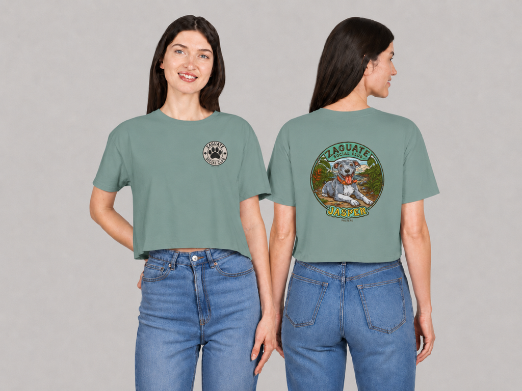 Zaguate Social Club- Jasper, Women's Crop Tee