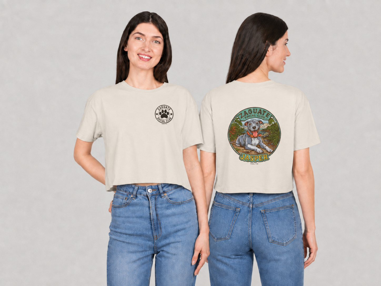 Zaguate Social Club- Jasper, Women's Crop Tee