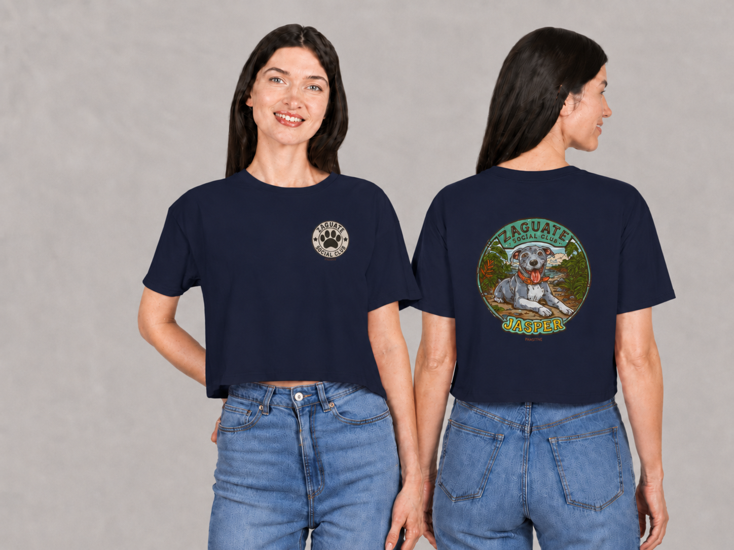Zaguate Social Club- Jasper, Women's Crop Tee