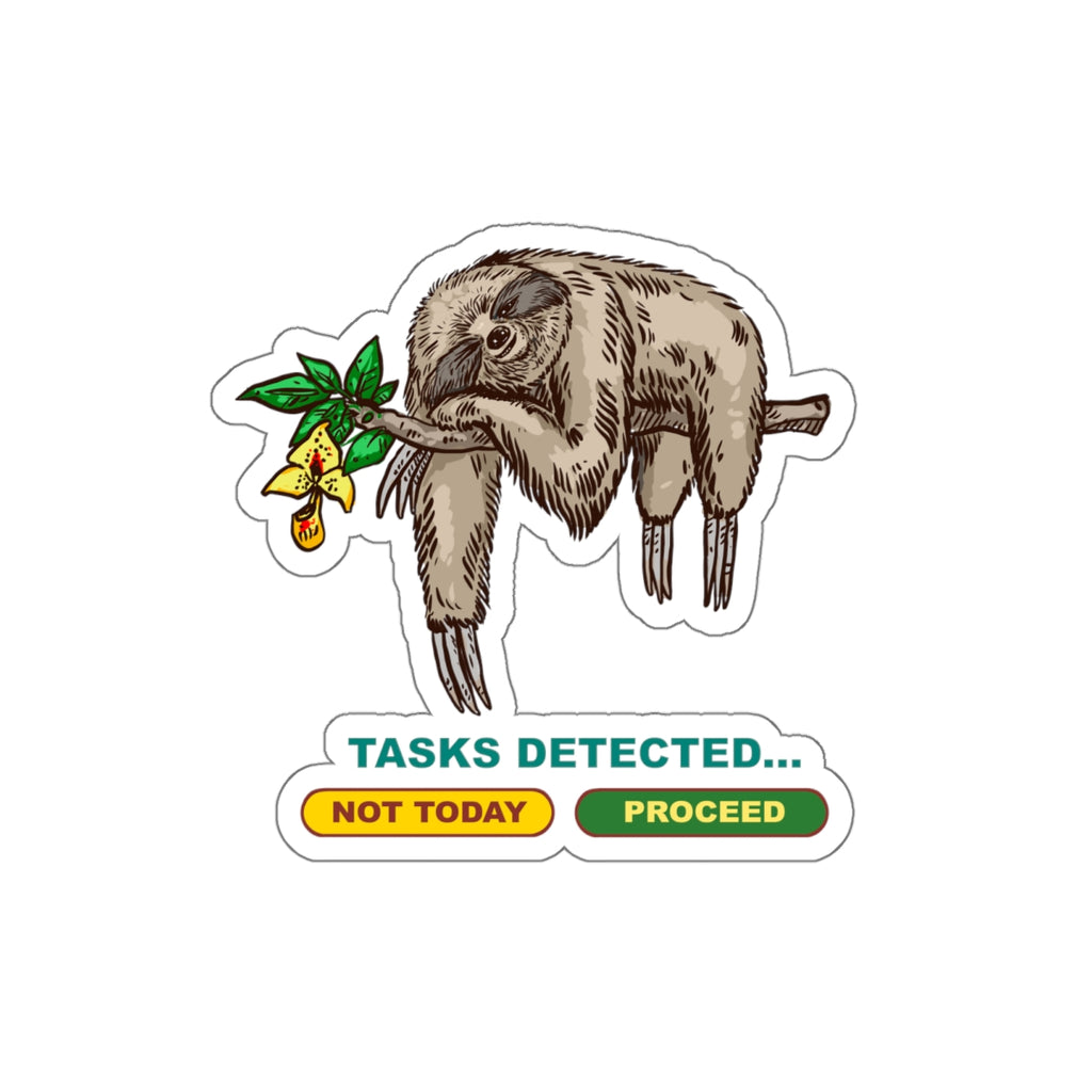 Lazy Sloth Die-Cut Stickers