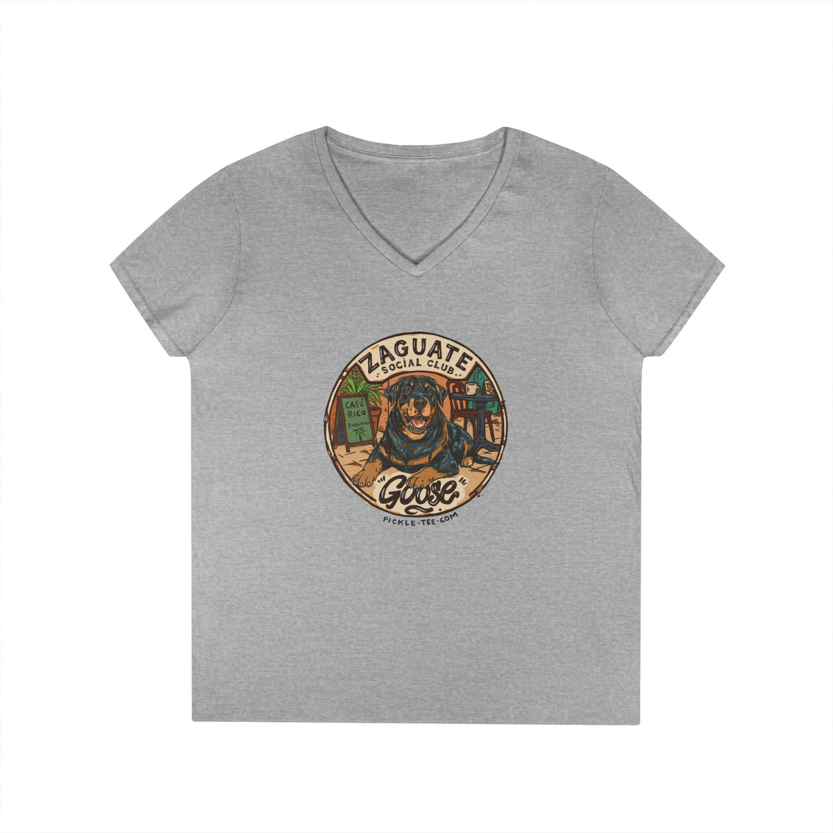 Goose - Zaguate Social Club, Women’s V-Neck Tee