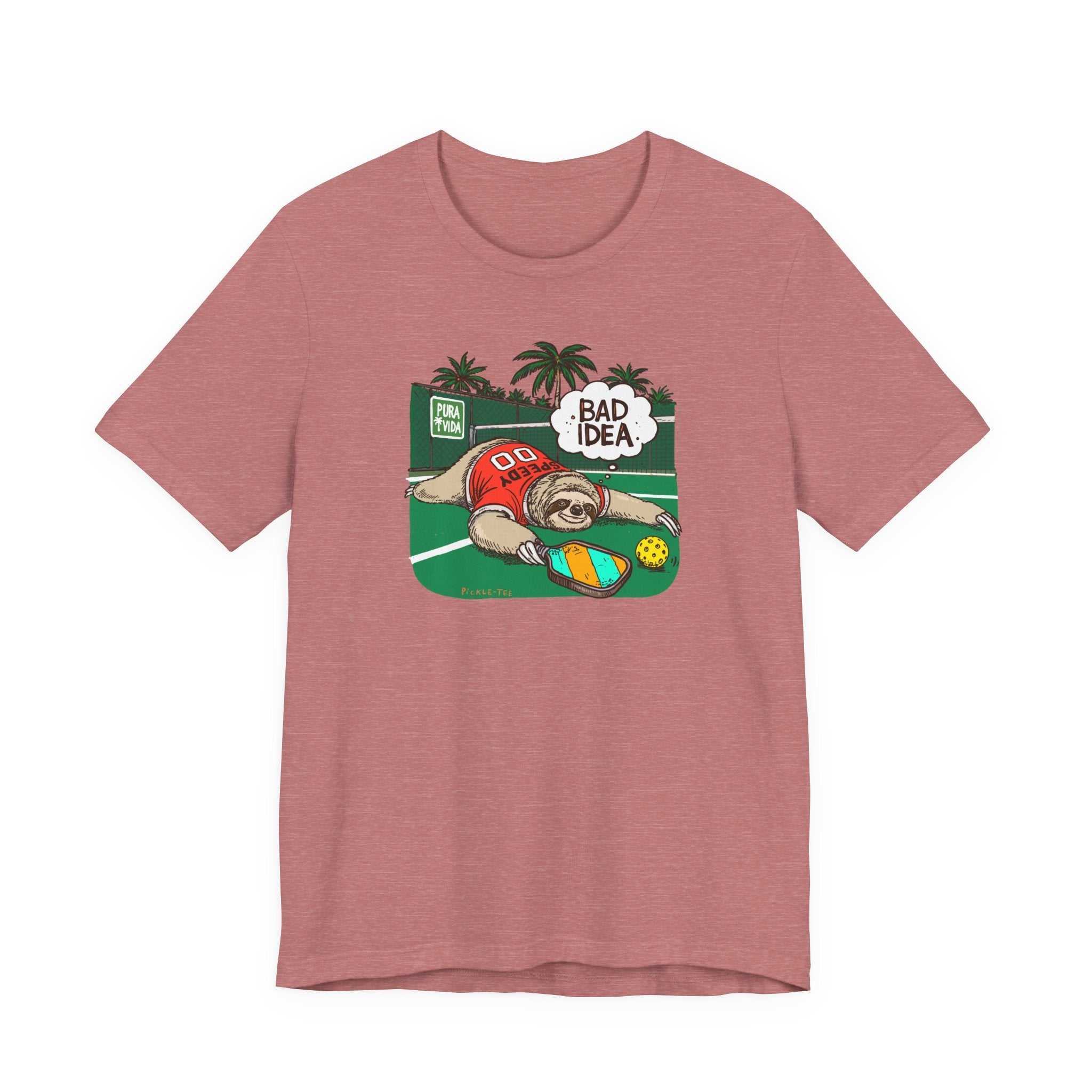 Pickleball Speedy the Sloth, Unisex Crew Neck Tee