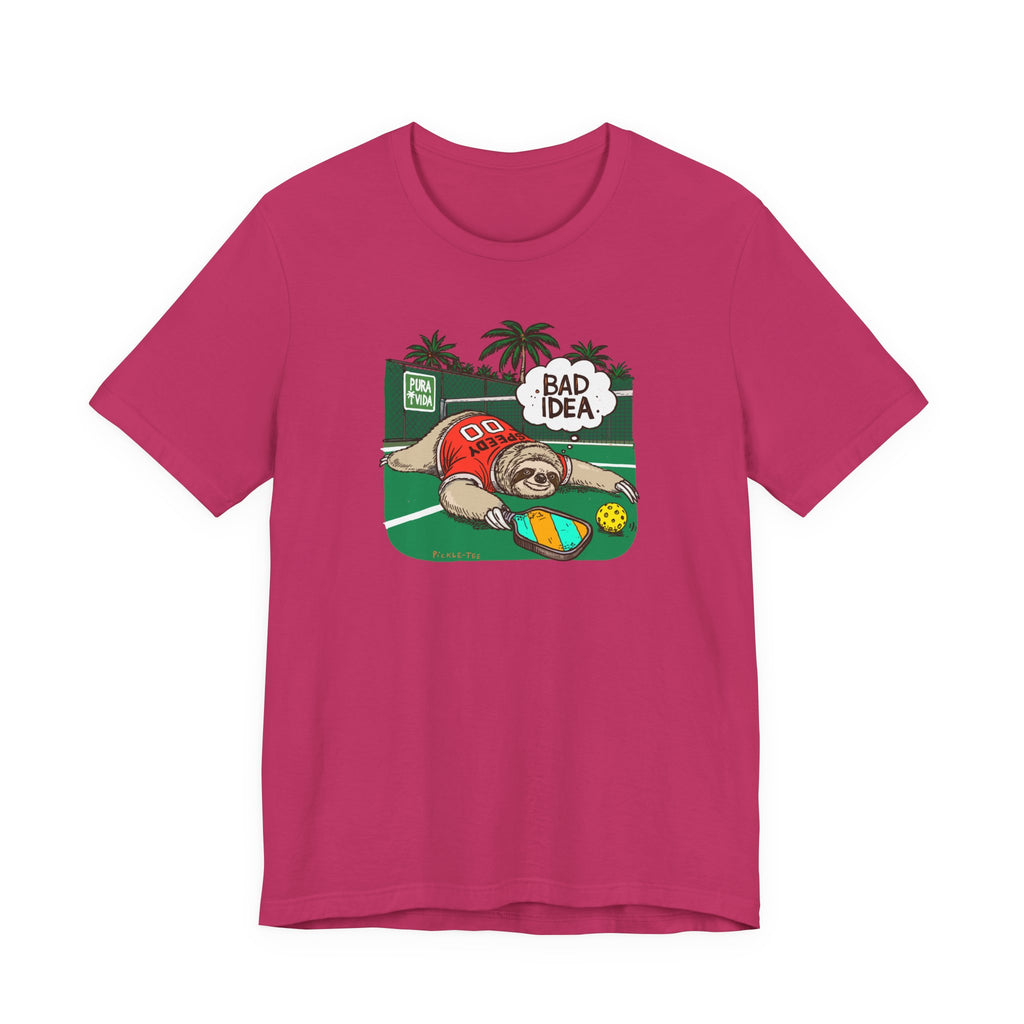 Pickleball Speedy the Sloth, Unisex Crew Neck Tee