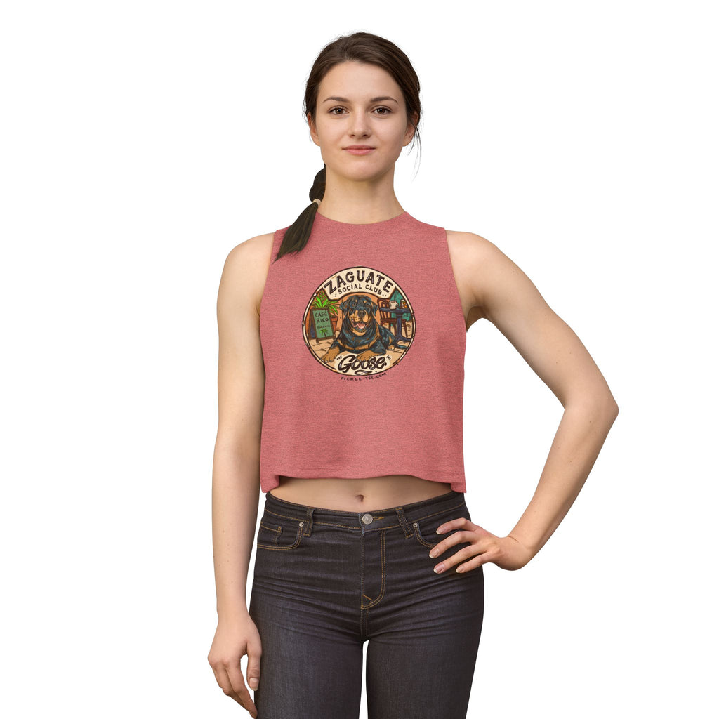 Zaguate Social Club - Goose Women's Racerback Crop Tank