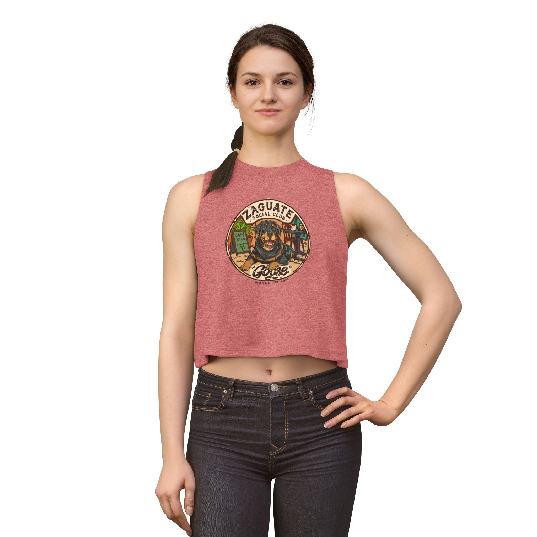 Zaguate Social Club - Goose Women's Racerback Crop Tank