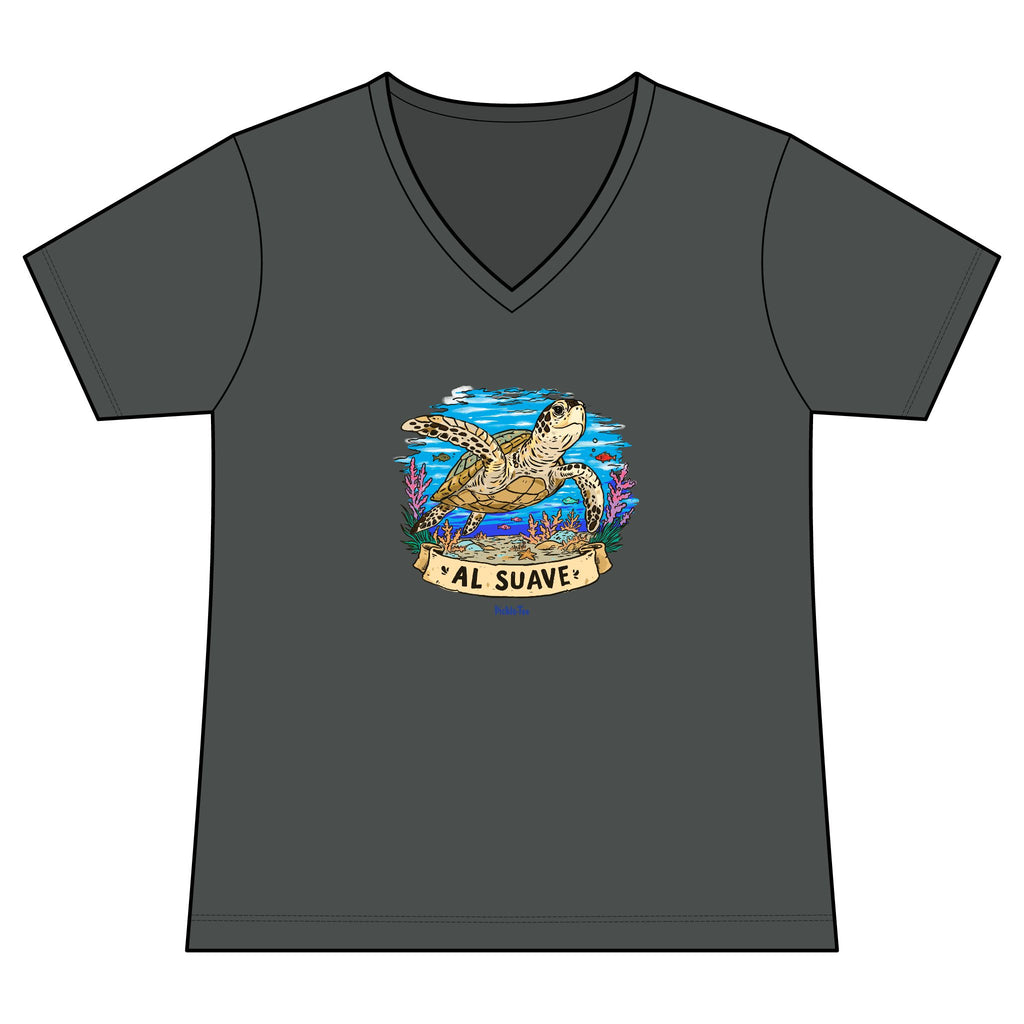 Sea Turtle Women's Lightweight Fitted V-Neck Tee