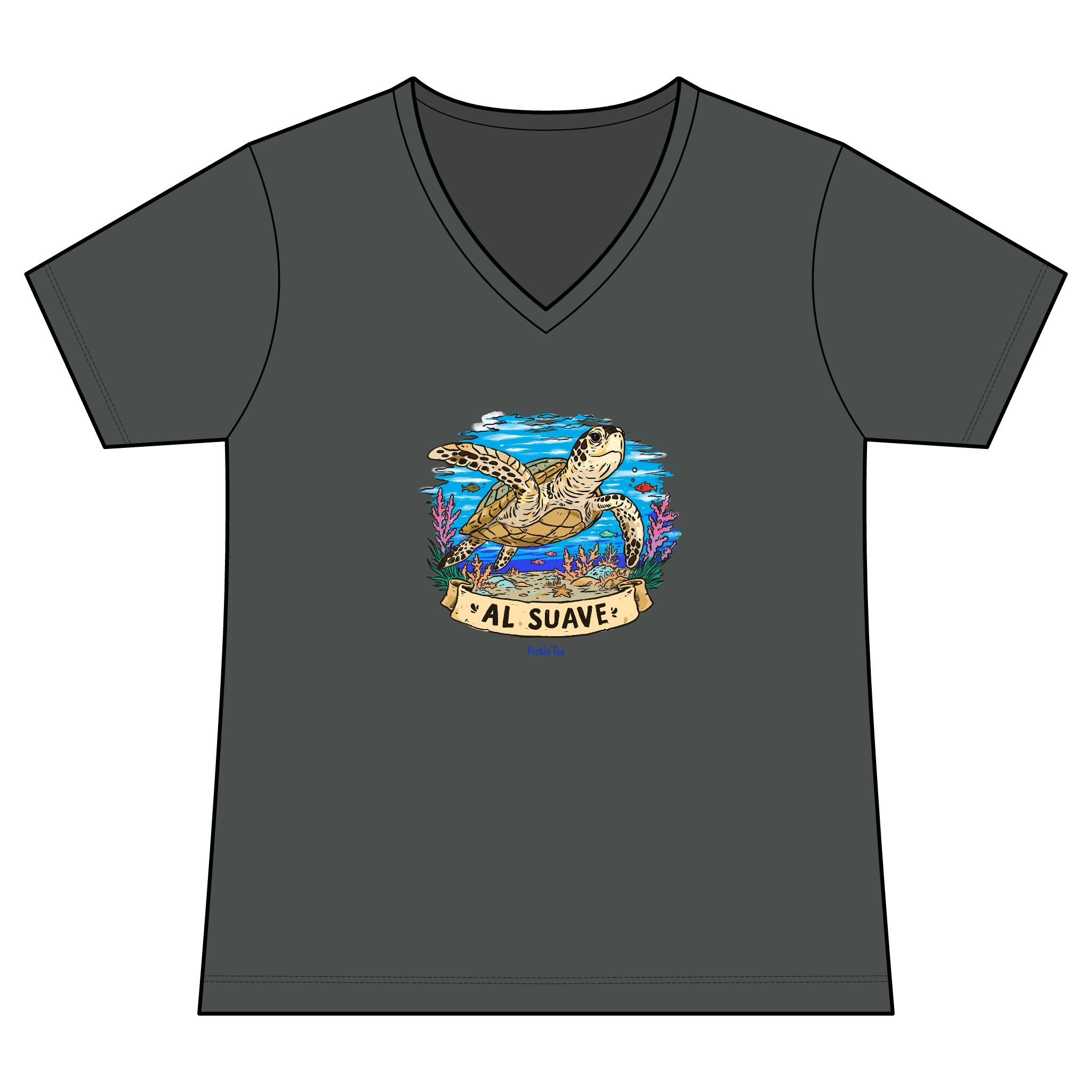 Sea Turtle Women's Lightweight Fitted V-Neck Tee
