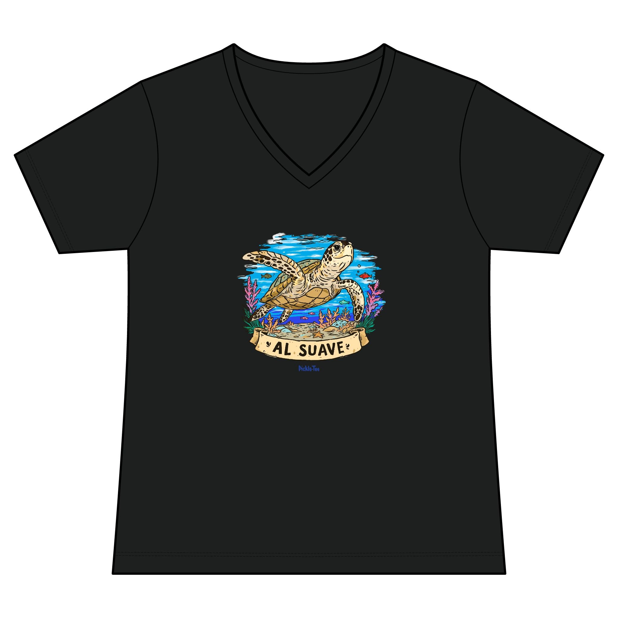 Sea Turtle Women's Lightweight Fitted V-Neck Tee