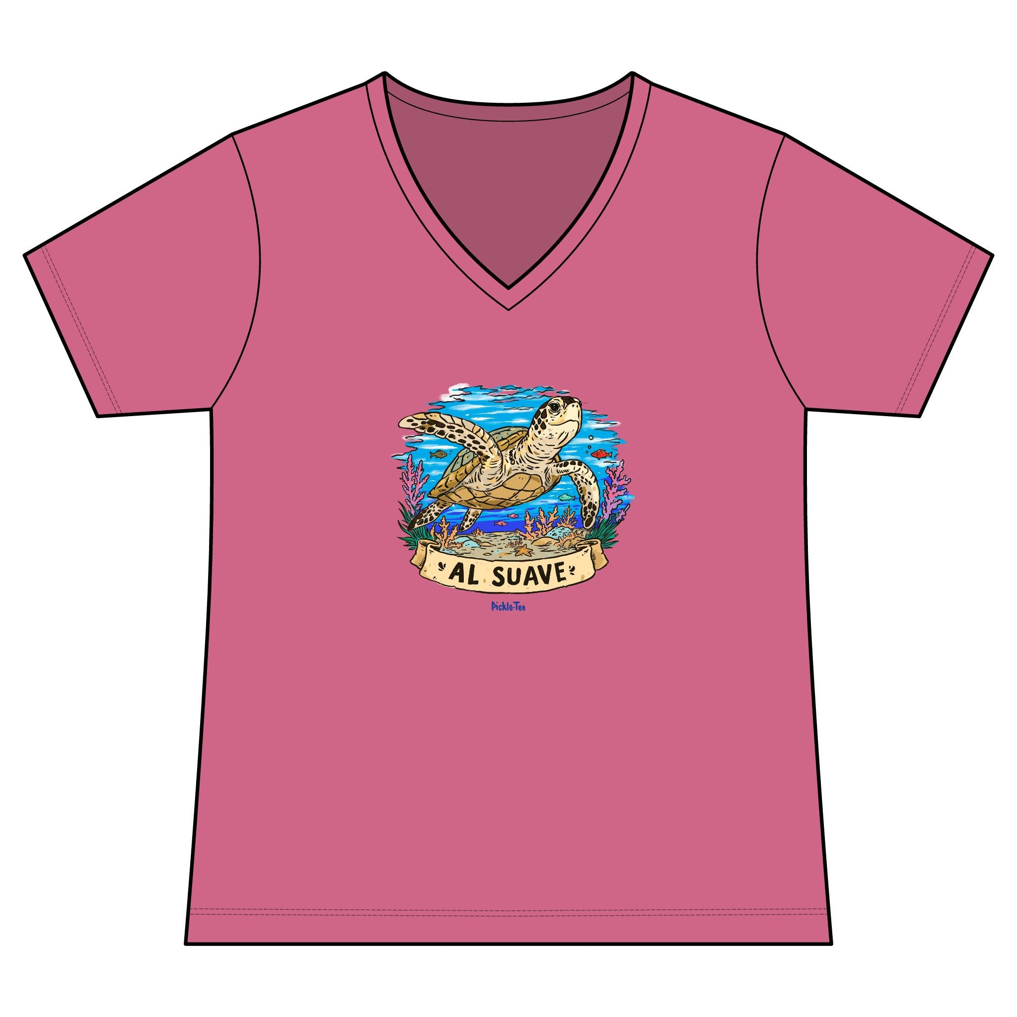 Sea Turtle Women's Lightweight Fitted V-Neck Tee