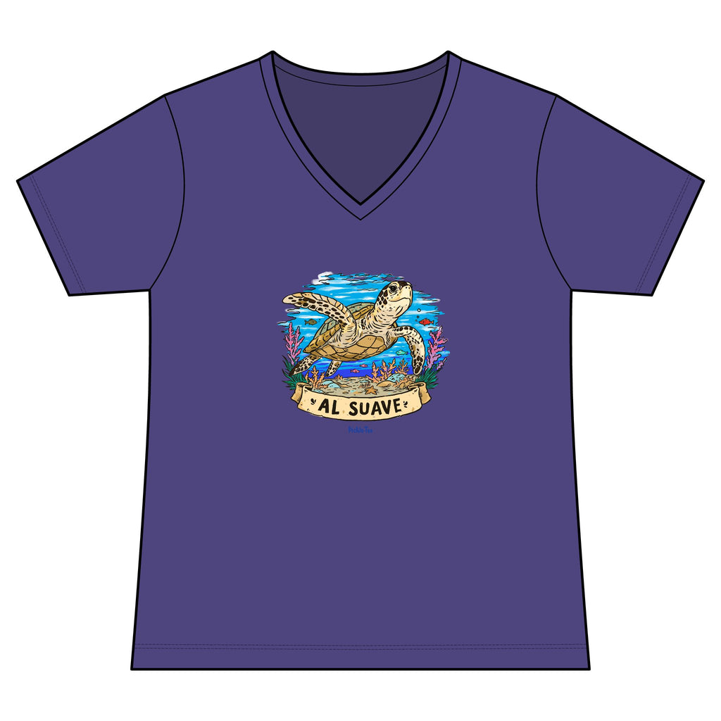 Sea Turtle Women's Lightweight Fitted V-Neck Tee