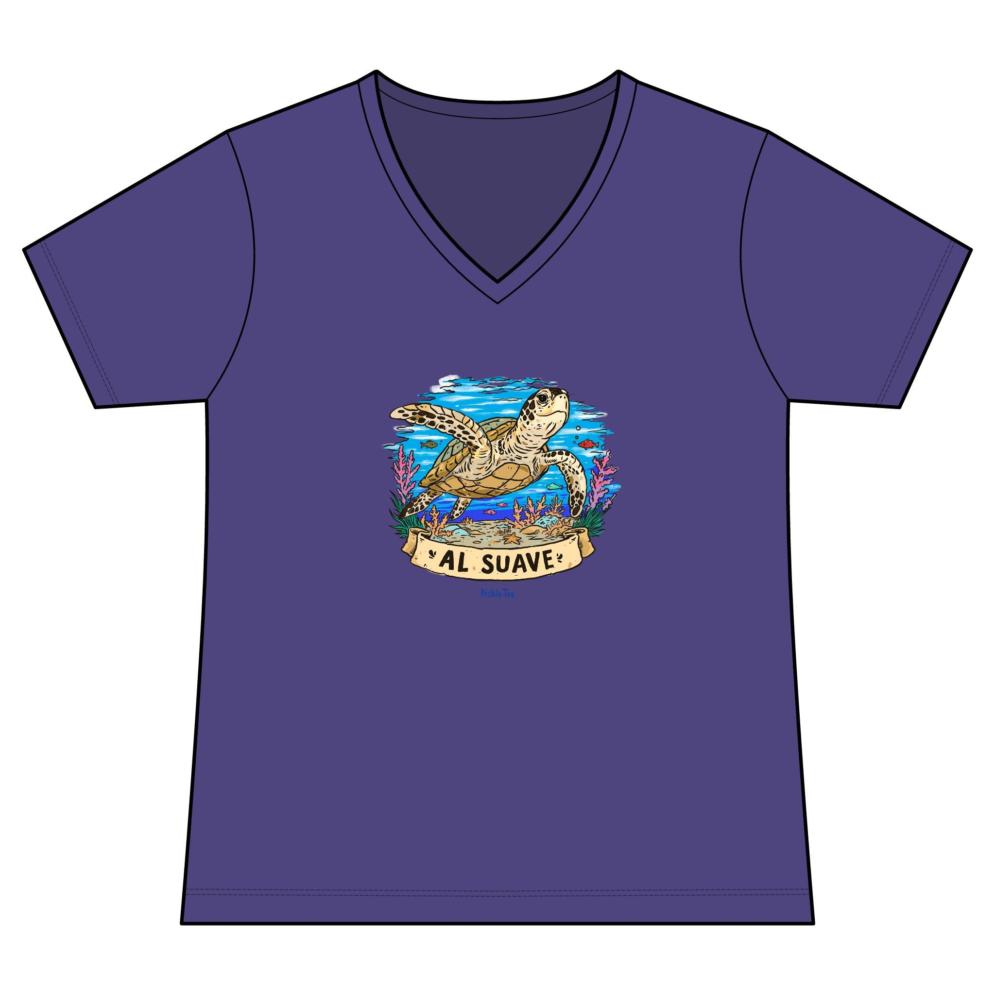 Sea Turtle Women's Lightweight Fitted V-Neck Tee