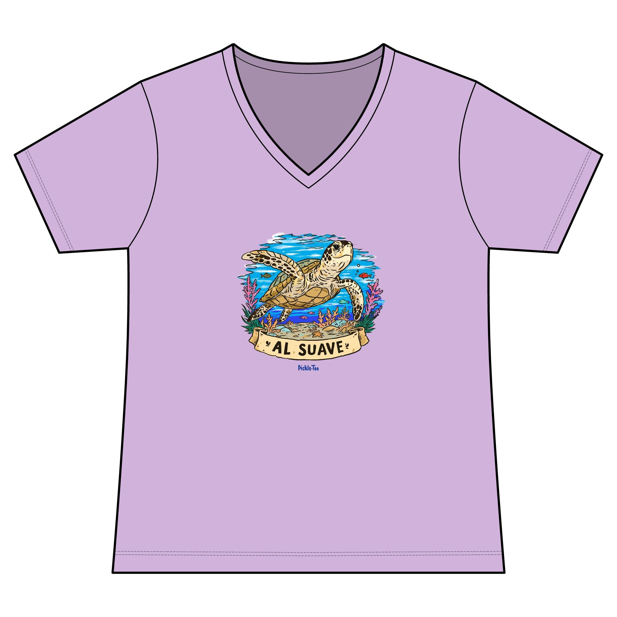 Sea Turtle Women's Lightweight Fitted V-Neck Tee