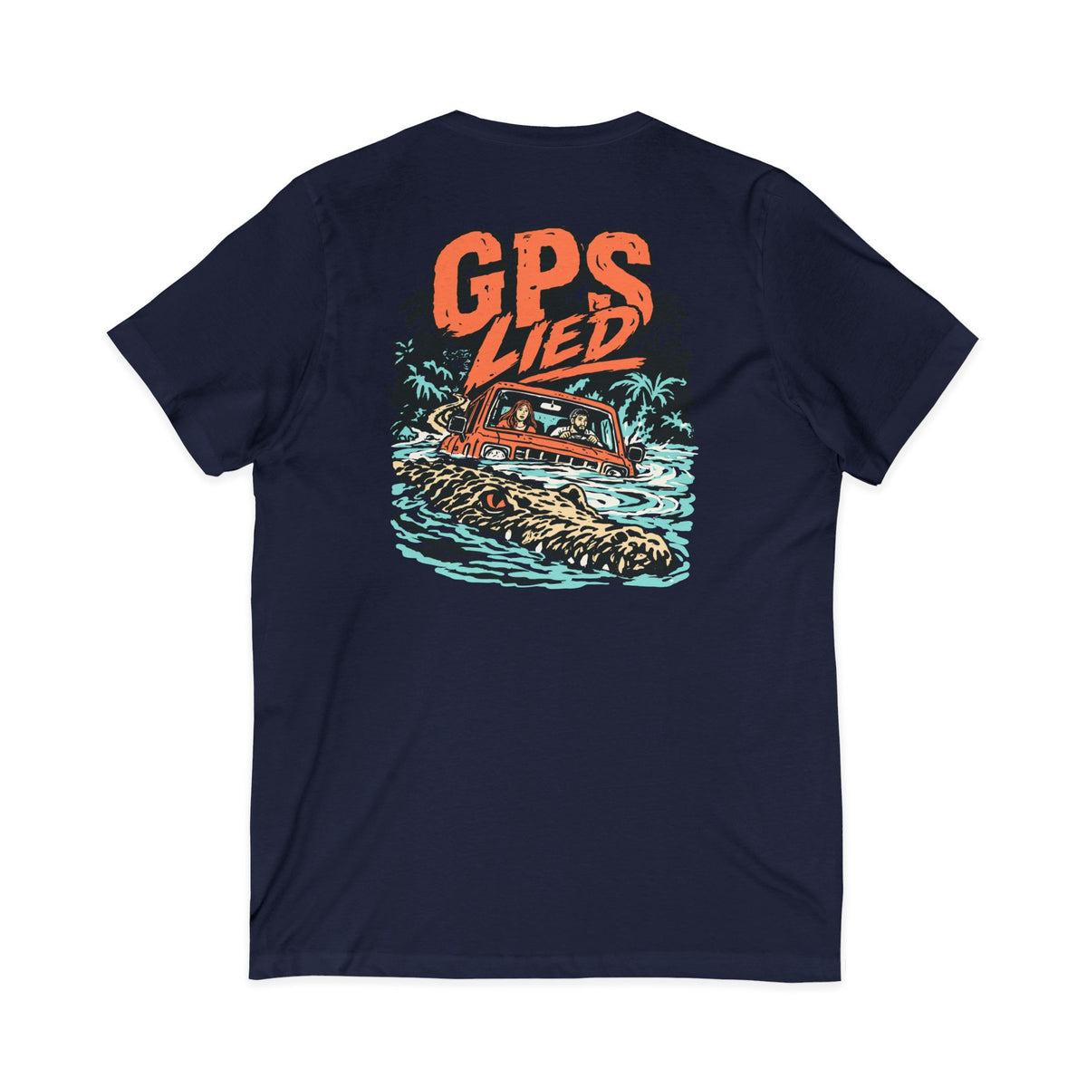 GPS LIED Front Logo Tamarindo Costa Rica Unisex  V-Neck Tee