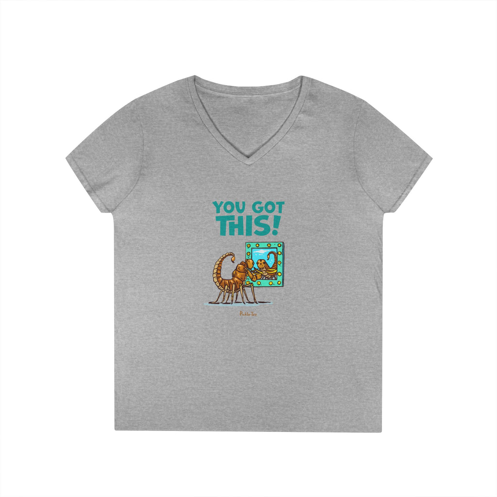 You Got This! Ladies' V-Neck Midweight Tee