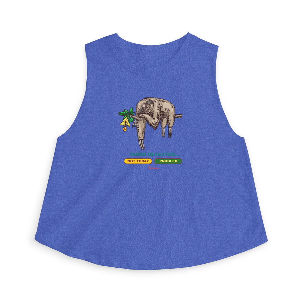 Sloth Tasks Women's Cropped Racerback Tank