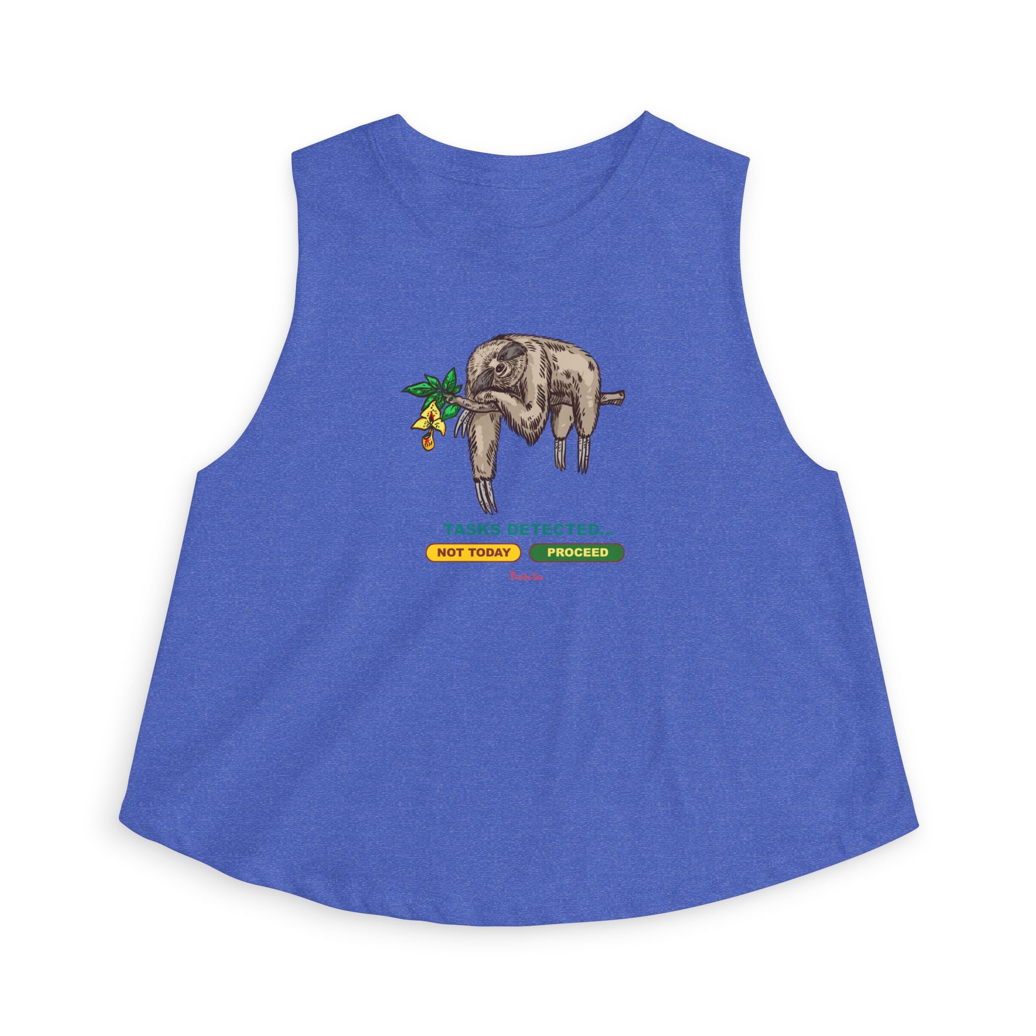 Sloth Tasks Women's Cropped Racerback Tank