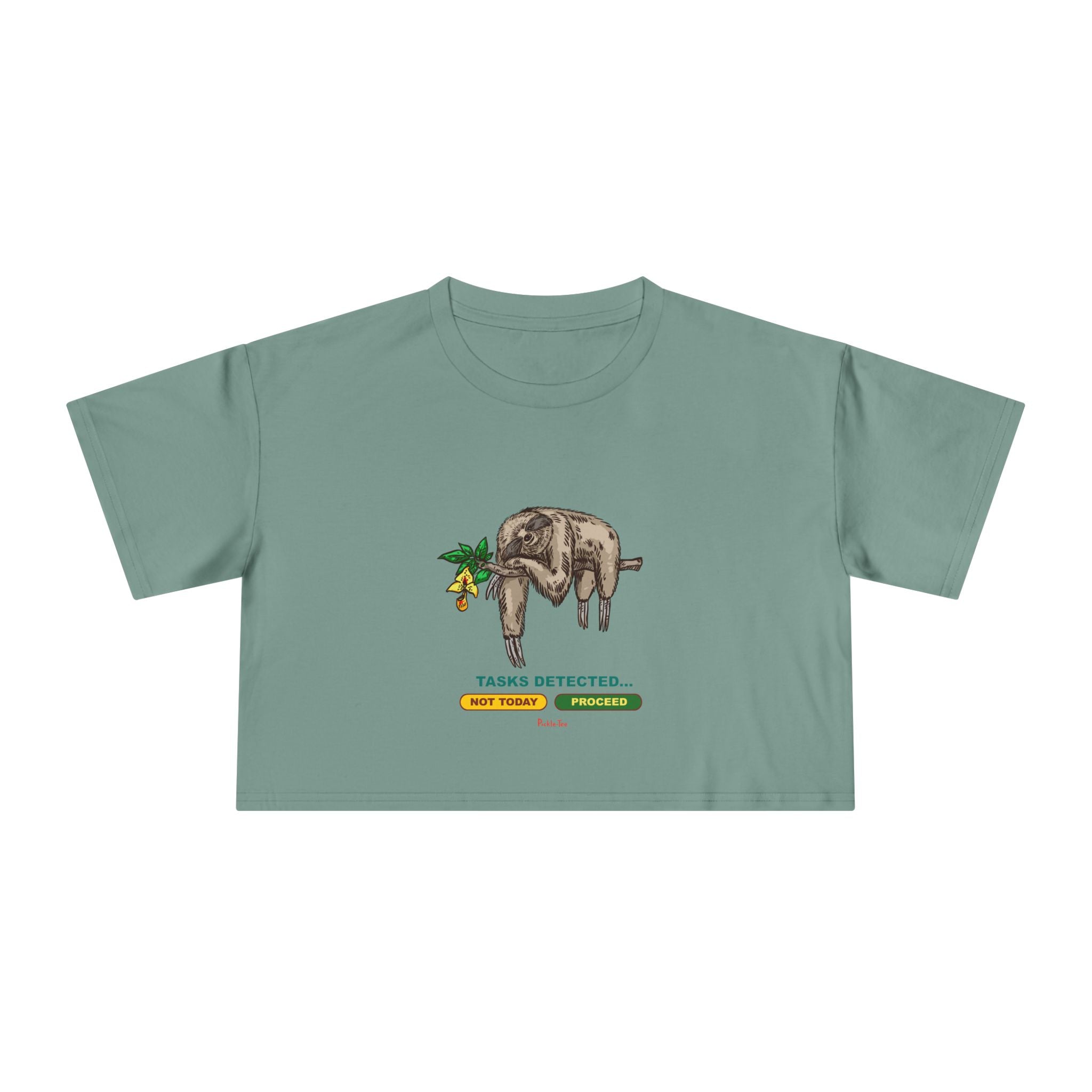 Sloth Tasks Women's Crop Tee