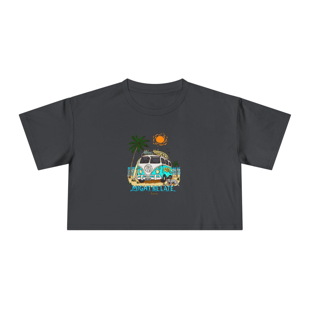 Surfing, Might Be Late Women's Crop Tee