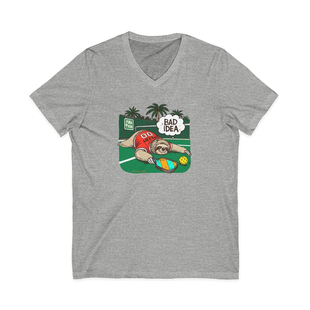 Pickleball Speedy the Sloth Unisex V-Neck Tee