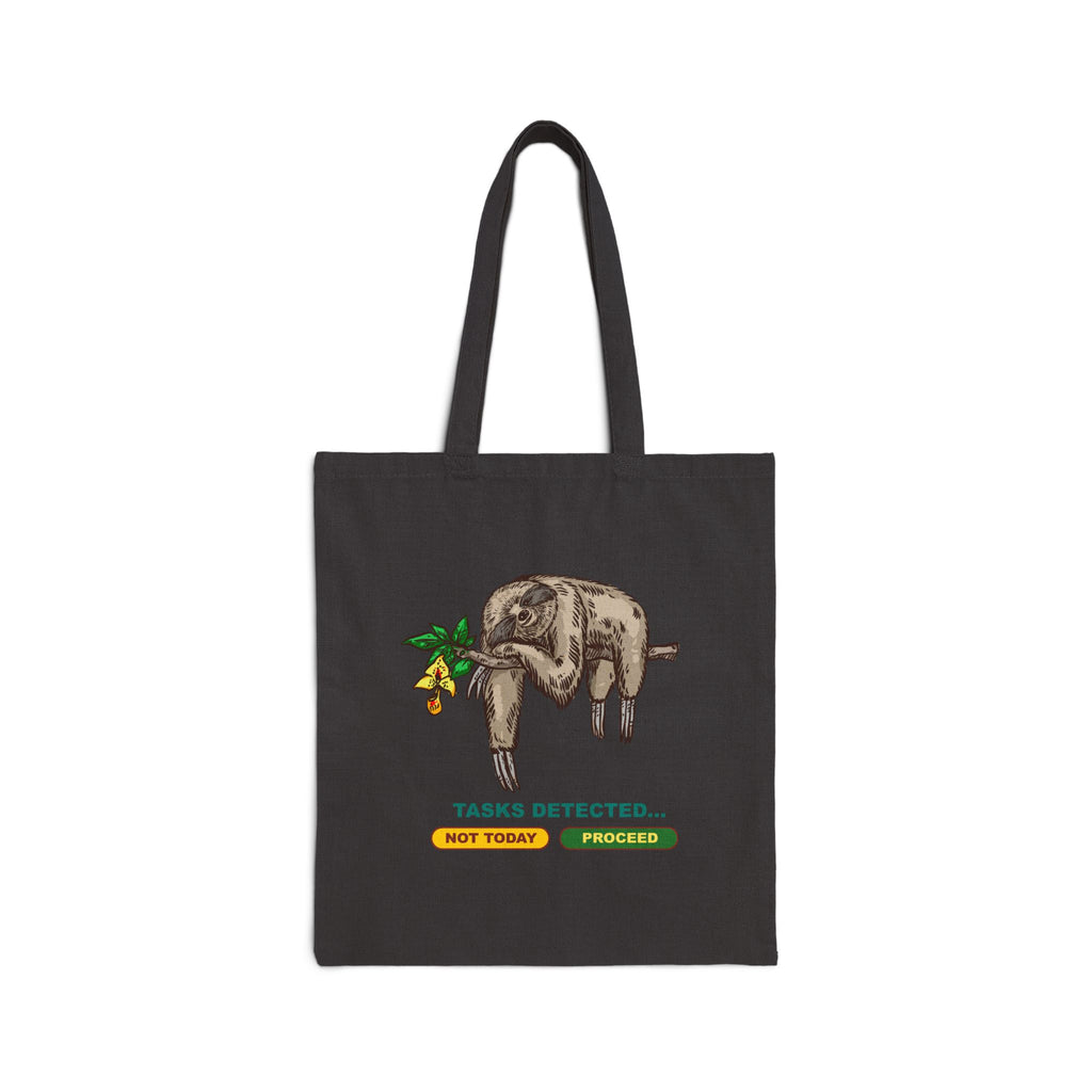 Sloth Tasks Detected Cotton Canvas Tote Bag