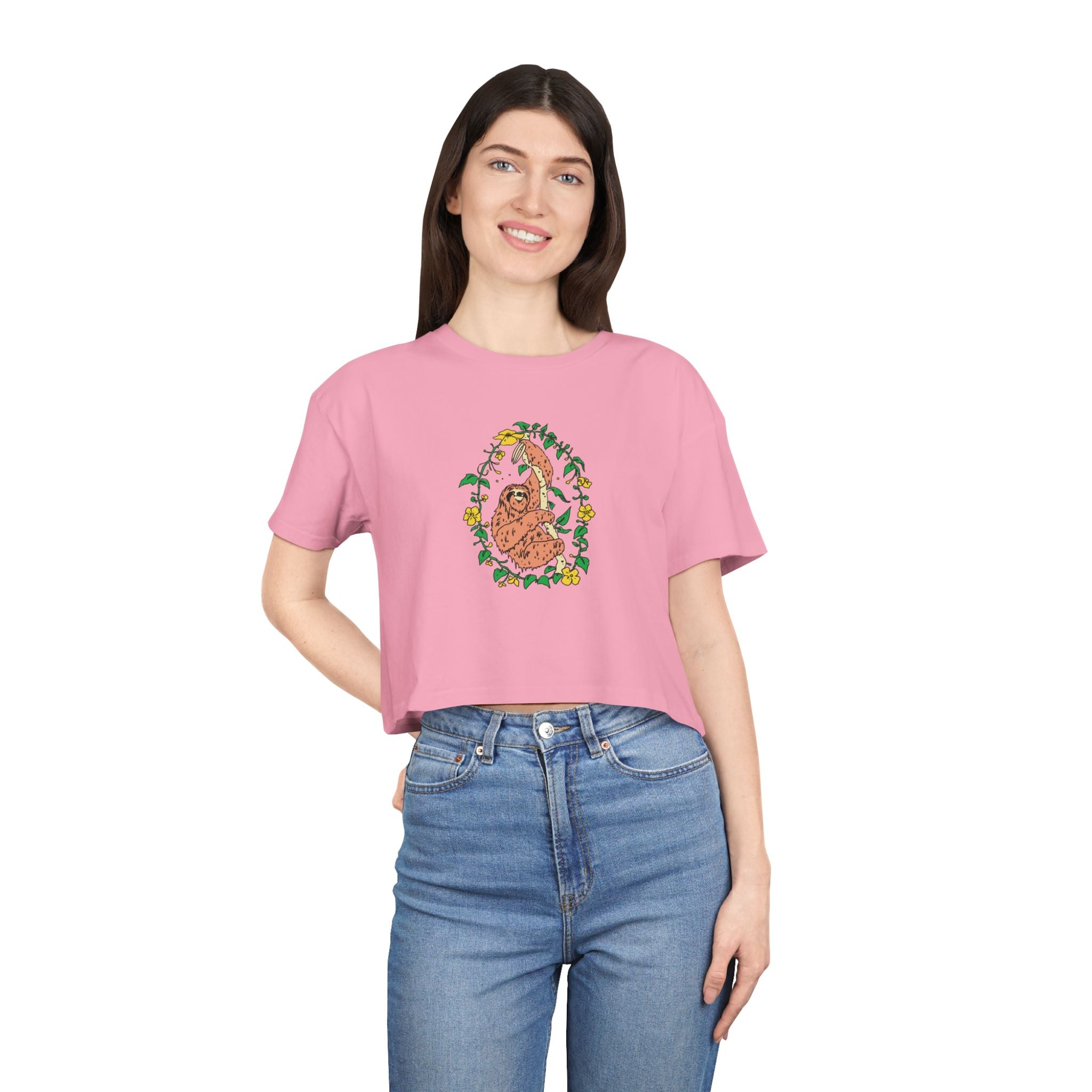 Sloth Women's Crop Tee