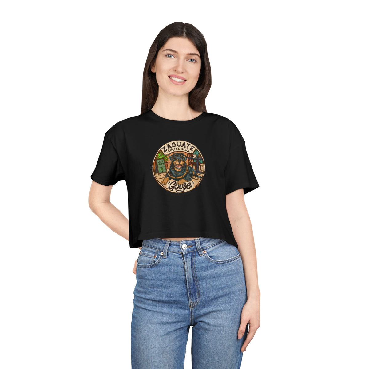 Goose - Zaguate Social Club. Women's Crop Tee