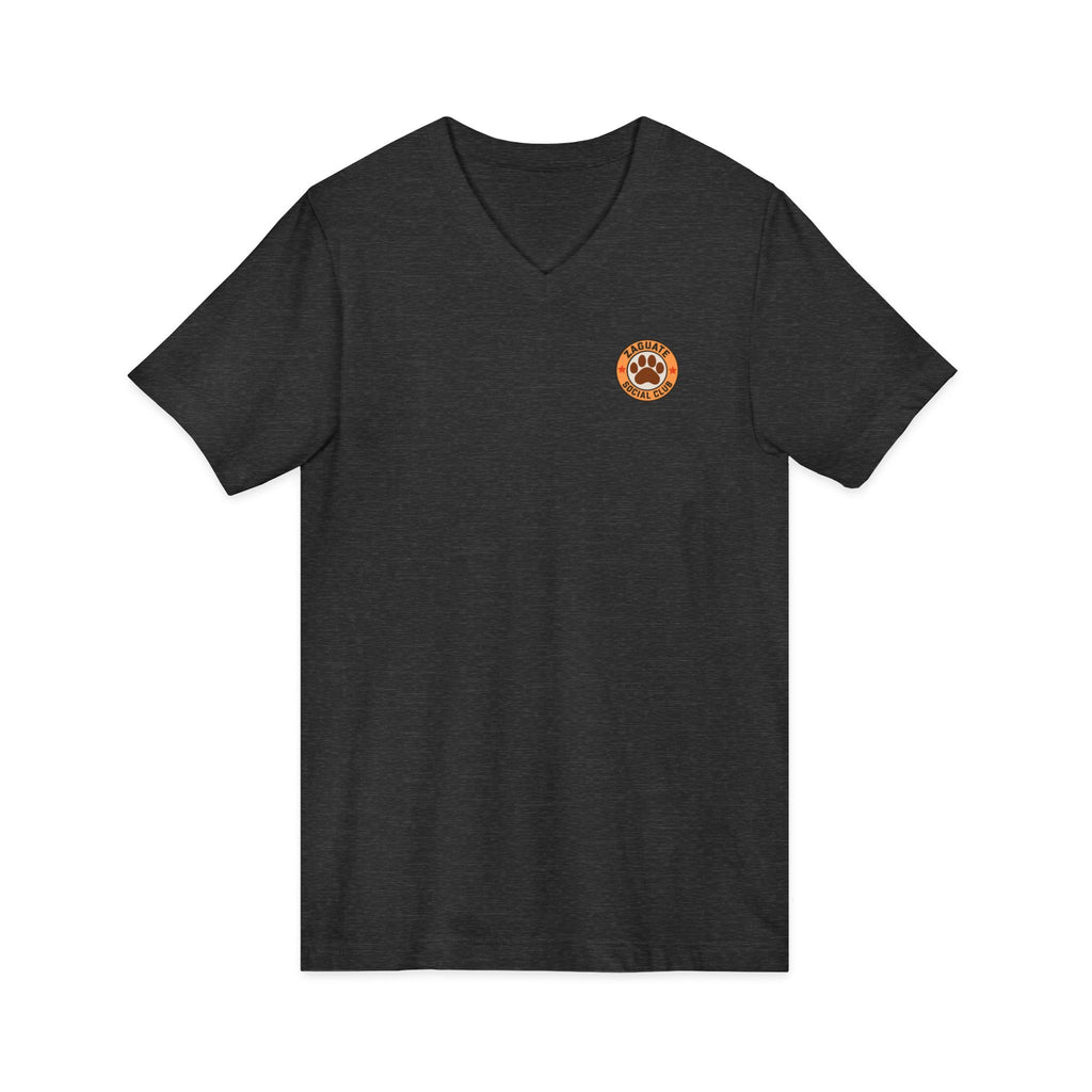 Zaguate Social Club- Goose front logo, Unisex V-Nect Tee