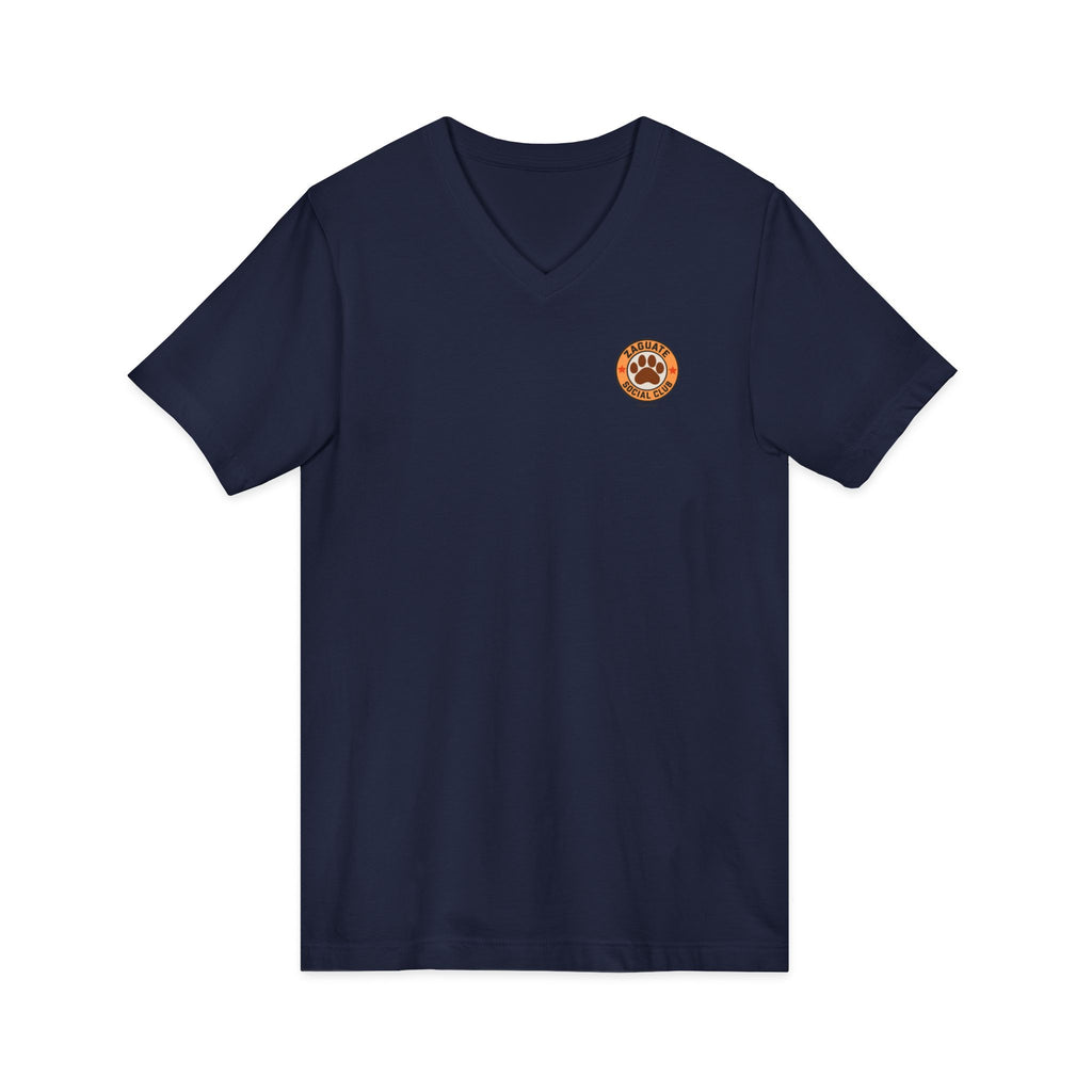 Zaguate Social Club- Goose front logo, Unisex V-Nect Tee