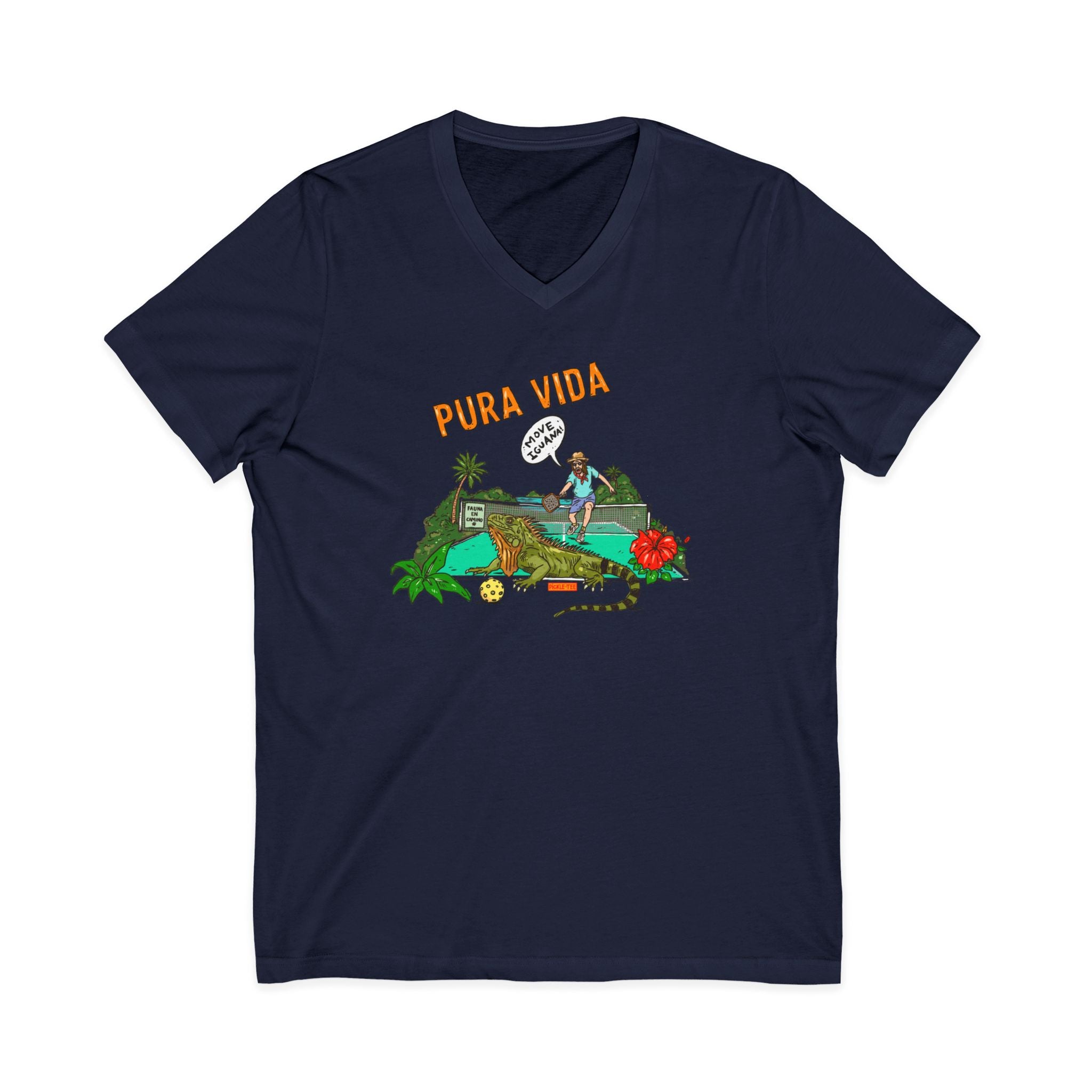 Iguana Pickleball Unisex V-Neck Tee