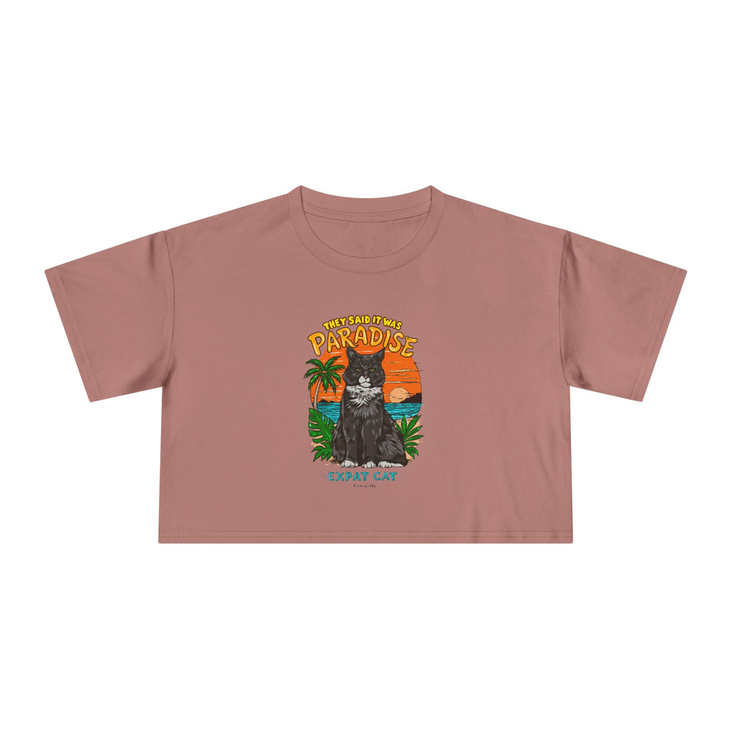 Expat Cat Women's Crop Tee